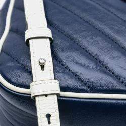 Gucci Navy Blue Small GG Marmont Leather Torchon Crossbody