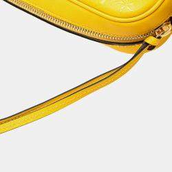 Gucci Yellow Leather GG Star Embossed Crossbody