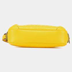 Gucci Yellow Leather GG Star Embossed Crossbody