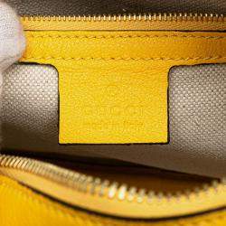Gucci Yellow Leather GG Star Embossed Crossbody