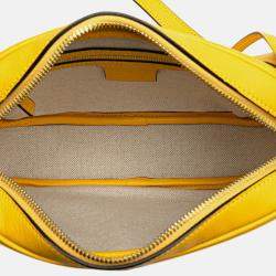 Gucci Yellow Leather GG Star Embossed Crossbody