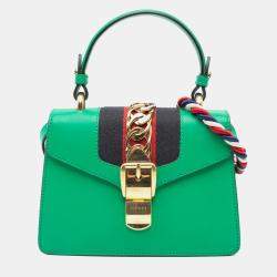 Gucci Green Mini Leather Sylvie Satchel