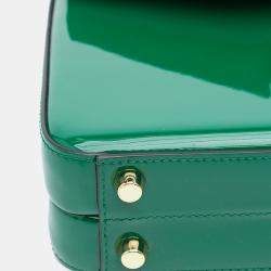 Gucci Green Patent Sylvie 1969 Satchel