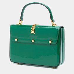 Gucci Green Patent Sylvie 1969 Satchel