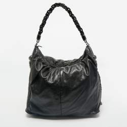 Gucci Black Soft Leather Galaxy Hobo
