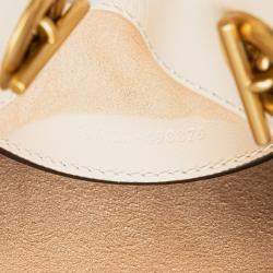 Gucci White Mini GG Marmont Matelasse Leather Satchel