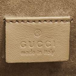 Gucci Beige GG Supreme Canvas and Suede Medium Dionysus Shoulder Bag
