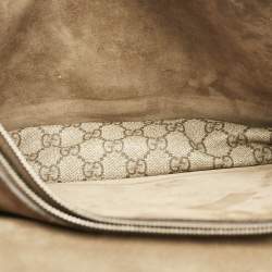 Gucci Beige GG Supreme Canvas and Suede Medium Dionysus Shoulder Bag