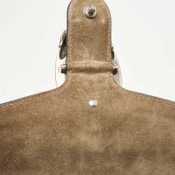 Gucci Beige GG Supreme Canvas and Suede Medium Dionysus Shoulder Bag