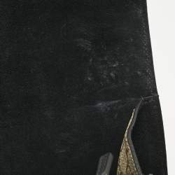 Gucci Black/Beige GG Supreme Canvas and Suede Medium Dionysus Shoulder Bag