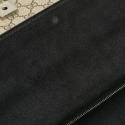 Gucci Black/Beige GG Supreme Canvas and Suede Medium Dionysus Shoulder Bag