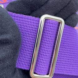 Gucci Purple/Orange Leather GG Embossed Handbag 