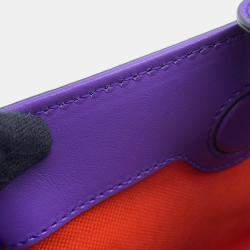 Gucci Purple/Orange Leather GG Embossed Handbag 