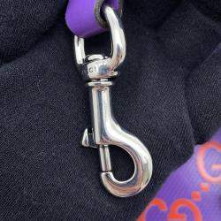 Gucci Purple/Orange Leather GG Embossed Handbag 