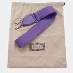 Gucci Purple/Orange Leather GG Embossed Handbag 