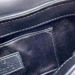 Gucci Black Leather Horsebit Shoulder Bag 