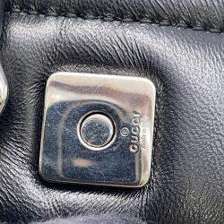 Gucci Black Leather Horsebit Shoulder Bag 