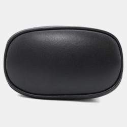 Gucci Black Leather GG Matelasse Bucket Bag