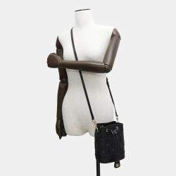 Gucci Black Leather GG Matelasse Bucket Bag