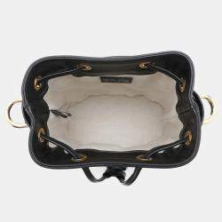 Gucci Black Leather GG Matelasse Bucket Bag
