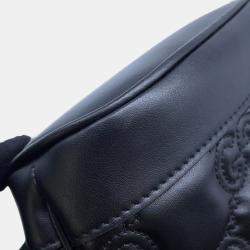 Gucci Black Leather GG Matelasse Bucket Bag