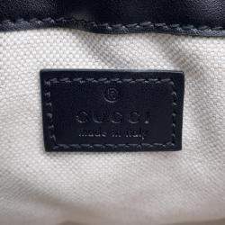 Gucci Black Leather GG Matelasse Bucket Bag