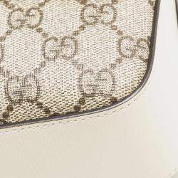 Gucci Beige/Brown Small GG Supreme Horsebit 1955 Crossbody