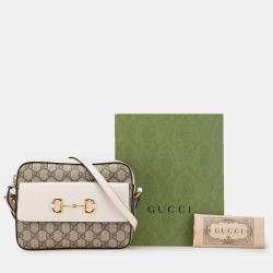 Gucci Beige/Brown Small GG Supreme Horsebit 1955 Crossbody