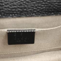 Pre Owned Gucci Black Leather Dollar Interlocking GG Shoulder Bag