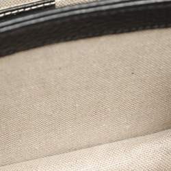 Pre Owned Gucci Black Leather Dollar Interlocking GG Shoulder Bag