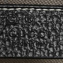 Pre Owned Gucci Black Leather Dollar Interlocking GG Shoulder Bag