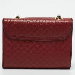 Gucci Red Microguccissima Leather Mini Emily Chain Crossbody Bag