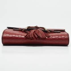 Gucci Red Microguccissima Leather Mini Emily Chain Crossbody Bag