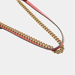 Gucci Red Small GG Marmont Matelasse Leather Flap Crossbody