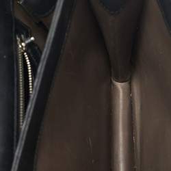 Pre Owned Gucci Black Glossy Leather Medium Interlocking G Shoulder Bag