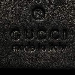 Pre Owned Gucci Black Glossy Leather Medium Interlocking G Shoulder Bag