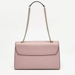 Gucci Pink Microguccissima Leather Medium Emily Chain Shoulder Bag