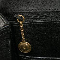 Pre Owned Gucci Black Calfskin Bamboo Night