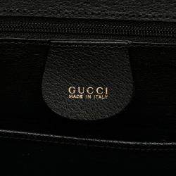 Pre Owned Gucci Black Calfskin Bamboo Night