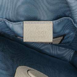 Gucci Beige Garden Calfskin Mushrooms Vertical Shopping Tote