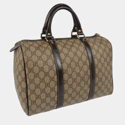 Gucci Gray Brown GG Supreme Duffle Bag