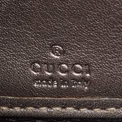 Gucci Metallic Guccissima Leather Long Zip Around Wallet