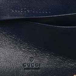 Gucci Blue Diagonal Quilt Leather Mini GG Marmont Torchon Crossbody Bag