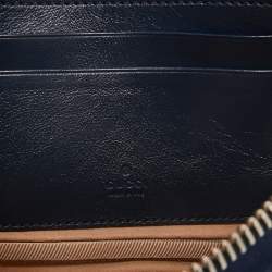 Gucci Blue Diagonal Quilt Leather Mini GG Marmont Torchon Crossbody Bag