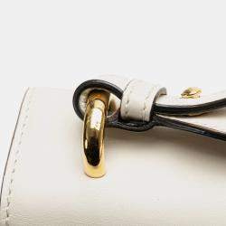Gucci White Small Floral Embroidered Leather Sylvie Crossbody