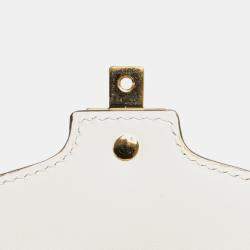 Gucci White Small Floral Embroidered Leather Sylvie Crossbody