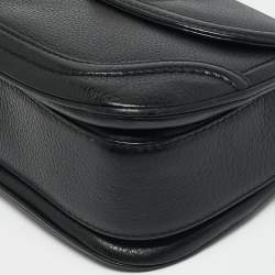 Pre Owned Gucci Black Leather Medium Tassel New Bamboo Top Handle Bag