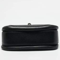 Pre Owned Gucci Black Leather Medium Tassel New Bamboo Top Handle Bag