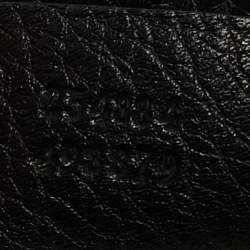 Pre Owned Gucci Black Leather Medium Tassel New Bamboo Top Handle Bag