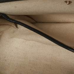 Pre Owned Gucci Black Leather Medium Tassel New Bamboo Top Handle Bag
